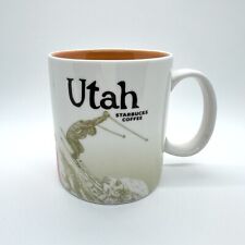 Starbucks Mug UTAH Global Icon Collectors 16 oz Coffee Cup Orange 2012 Disc. picture