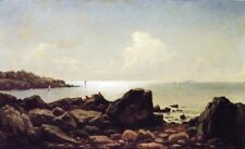 Oil painting Rocky-Inlet-Maine-1884-1883-George-Hetzel-oil-pain landscape canvas picture