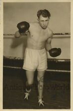 Young boxer in gloves antique signed sport photo picture