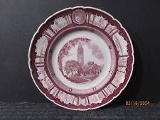 VINTAGE 1933 THE LIBRARY TOWER CORNELL UNIVERSITY WEDGWOOD PLATE RED/WHITE picture