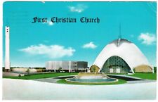 FIRST CHRISTIAN CHURCH 36th and Walker Oklahoma City OK Vintage 1961 Postcard picture