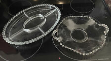 Two Large, SCARCE Candlewick Serving Pieces, PERFECT Bowl & Tray picture