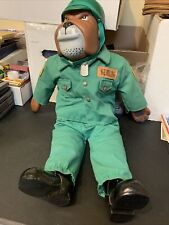 Vintage Army Sgt Bulldog 24 Inch Hard Plastic And Stuffed Toy 90s picture
