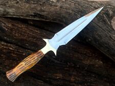 SHARDBLADE CUSTOM HAND FORGED D2 STEEL HUNTING DAGGER DOUBLE EDGE BLADE KNIFE picture