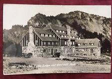 RPPC Crater Lake Lodge OR Oregon Garfield Peak Real Photo Postcard 1920 picture