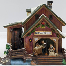Heartland Gristmill Santa Workbench Christmas Village Towne Collection With Box picture