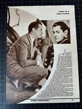Rare Vintage 1930s Robert Montgomery Portrait + Bio - Old Hollywood picture