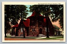 Napoleon OH Ohio First Presbyterian Church Old Vtg Postcard View 1920s Unused picture
