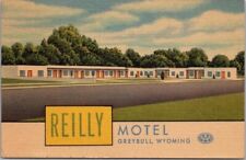 GREYBULL, Wyoming Postcard REILLY MOTEL Highway 20 / Curteich Linen c1952 Unused picture