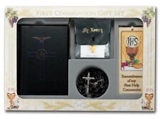 Boys Deluxe Blessed Trinity My First Holy Communion 6 Piece Black Boxed Gift Set picture