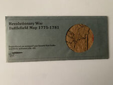 Vtg Revolutionary War Battlefield Map 1775-1781 Parchment Suitable to Frame Aged picture