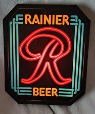 Vintage 1985 Rainier Beer Light-Up Advertising Sign  picture