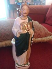60's St Jude Statue Vintage Japan Catholic Holy Figurine 8.5