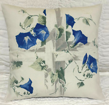 Vintage Wilendur Tablecloth Pillow Cover - Blue Morning Glories (2) picture