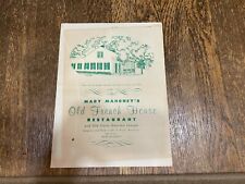 Mary Mahoney's Old French House Restaurant Menu Biloxi Mississippi 1976 1970's picture
