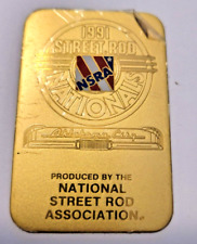 1991 Street Rod Nationals NSRA Oklahoma City Gold Badge with Original Plastic picture