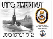 USS CONNECTICUT  SSN-22  SUBMARINE - POSTCARD picture