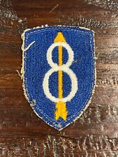 WWII WW2 US ARMY 8TH INFANTRY DIVISION PATCH- UNIFORM REMOVED FE CE picture
