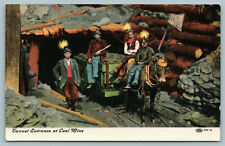 Tunnel Entrance at Anthracite Coal Mine - Miners - Postcard - c1908 picture