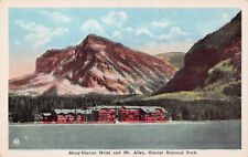 Swiftcurrent Pass Lake Glacier National Park MT Montana Hotel Vtg Postcard C50 picture