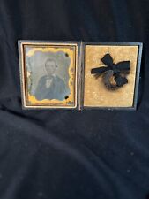 Daguerreotype Of Young Man Remembrance With Hair Memento picture