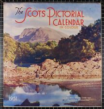 1951 SCOTS PICTORIAL Calendar 24 Color Pictorial Scenes Henry Munro Scotland  picture