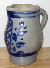Vintage Cobalt Blue Salt Glazed German Westerwald Stoneware Pottery Pitcher 6
