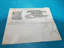 Antique Invoice Sales Receipt F.H BLANKENMEISTER Lamps Glassware April 22 1910 picture