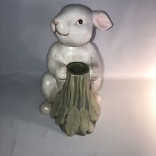 DEPARTMENT 56 SIGNS OF SPRING RABBIT - Easter decoration Vase picture