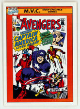 Marvel Universe 1990 Card #136 Avengers #4 1st SA Captain America Jack Kirby Art picture