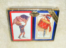 Sealed 2 Decks CONGRESS PLAYING CARDS U.S.A. American Flag Red White Blue 1776 picture