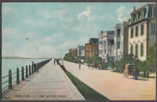 East Battery Parade along waterfront Charleston SC postcard 1910 picture