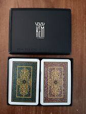Kem Plastic Playing Cards Double Deck and Plastic Case Geometric READ picture