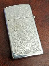 1955-1979 VINTAGE ZIPPO LIGHTER, USA, NOT YET ENGRAVED, FLORAL VENETIAN DESIGN  picture