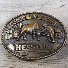 Vintage 1981 Hesston Belt Buckle National Finals Rodeo NFR picture