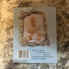 Vintage Pewter Boy Sports Themed Picture Frame (NEW) picture