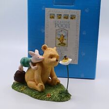 Disney Classic Pooh Border Fine Arts A7883 Pooh & Piglet Looking At Bee Figurine picture