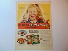 1941 BRER RABBIT MOLASSES Happy Girl Eats vintage art print ad picture