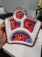 Vintage Clifford the Big Red Dog Childrens Melamine Divided Plate Dish picture