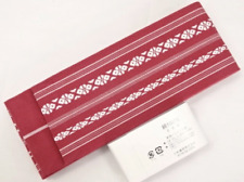 Japanese Men's Traditional KAKU OBI Cotton 100% Red with Manual picture