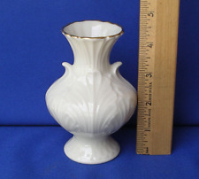Lenox Elfin Collection Bone China Ivory Leaf Bud Vase Gold Trim 5