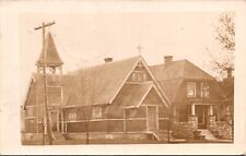 Real Photo Postcard Church and Home in North Dakota picture