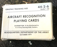 Vintage 1979 Aircraft Recognition Playing Cards Complete picture