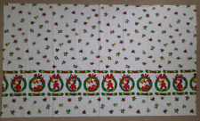 Amazing VTG Christmas Border Print Fabric ~ Santa's Helper ~ Elf ~ Pixie 36