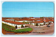 c1950s Longhorn Motor Lodge, East City Limits Sweetwater Texas TX Postcard picture