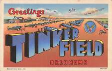 Vintage Postcard Greetings from Tinker Field Air Force Base, Oklahoma WW2 picture