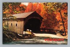 Downers Bridge Perkinsville Vermont Vintage Postcard picture