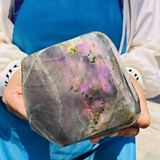 3.78LB Natural Flash Labradorite Purple Crystal Rough Healing Specimen 3500 picture