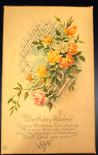 Birthday Wishes Antique Postcard 1918 non posted Divided Back series 937 C picture