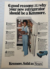 Vintage 1976 Kenmore Refrigerator Print Ad Full Page - 6 Good Reasons Why picture